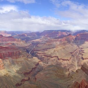The Grand Canyon in a clearing snowstorm