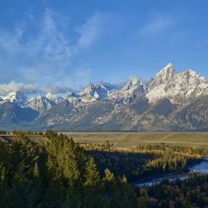 Sunrise on the Tetons from the Snake River Overlook Grand Tetons National Park
