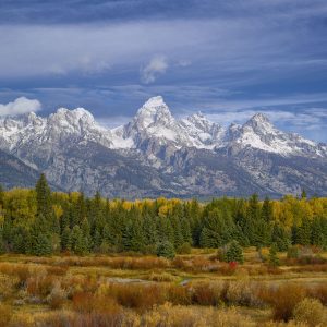 a fall storm rolls into the Tetons Black Tail Ponds Grand Tetons National Park