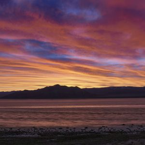 Sunrise on the black rock desert playa Gerlach Nevada