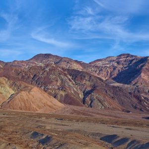 Death Valley National Park east of Devil's Golf Course colorful geology